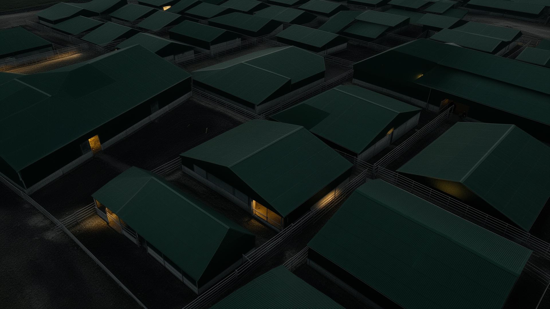 Organized livestock infrastructure from above